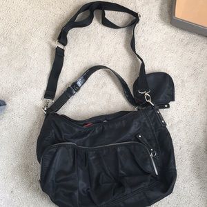 Black nylon Franco Sarto crossbody/shoulder bag